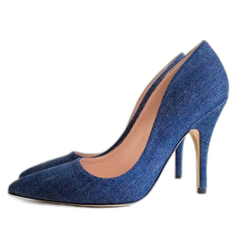 Kate Spade Licorice Pump in Denim Blue. Size 8B.